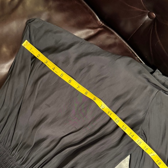 RAMY BROOK EUC One Shoulder Sleeve Shirred Detail Top in Black Size S - Picture 5 of 6